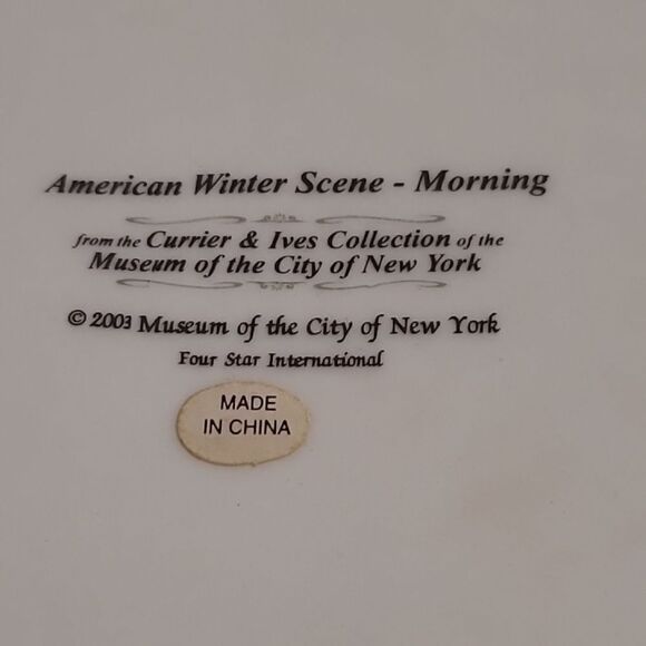 2003 Currier & Ives Plate - Picture 5 of 5